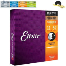 Encordoamento Elixir Violão Nanoweb 011 PHOSPHOR BRONZE - 16027