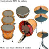 Kit de Abafadores D'Groove 9 peças 10"/12"/14"/14" + Bumbo + HH 14"(2un) + Crash 16" + Ride 22" - Image 2
