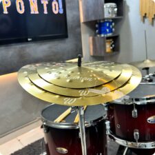Prato Clap Stack Waldman CS Start Signature Cleverson Silva em Liga Brass (Trio 10"/12"/14") Com Timbre Estalado e Seco